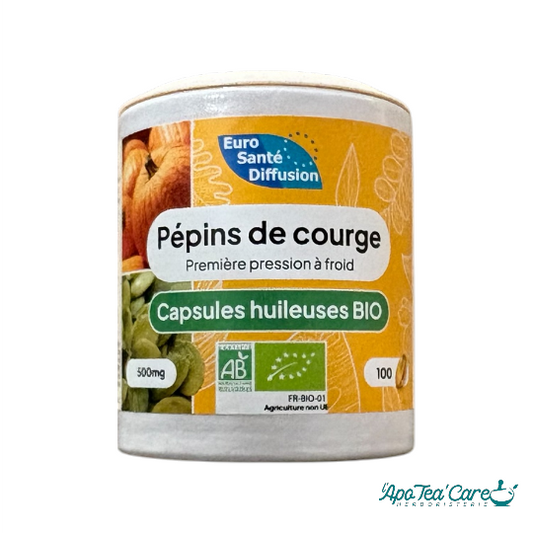 Capsules huileuses de pépins de courge – Complément naturel santé urinaire et prostate – PHYTOFRANCE - L'ApoTea'Care