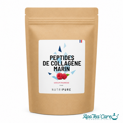 Peptides de collagène marin Nutripure saveur framboise 310g – peau et articulations | L'ApoTea'Care