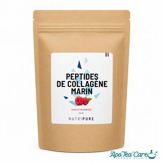 Peptides de collagène marin Nutripure saveur framboise 310g – peau et articulations | L'ApoTea'Care