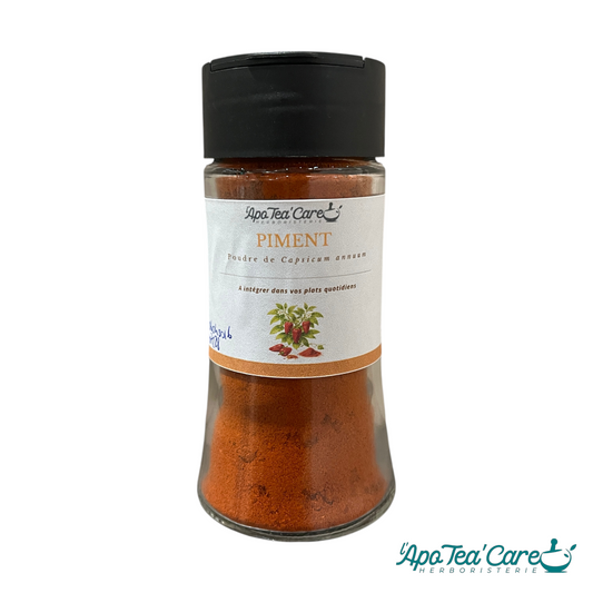 Saupoudreur piment de Cayenne bio 40g – Épice en poudre format pratique | L'ApoTea'Care herboristerie