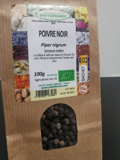 Poivre Noir Semence Entière Bio