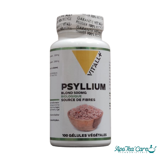Psyllium Blond Bio 100 Gélules Végétales - Transit & Digestion