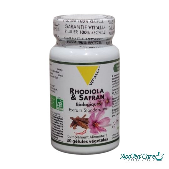 Rhodiola & Safran BIO 30 Gélules Végétales