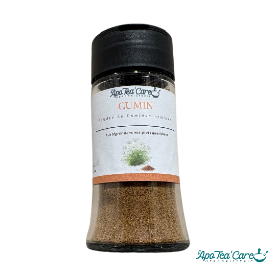 Saupoudreur Cumin Poudre 40g - Bocal Verre Hermétique