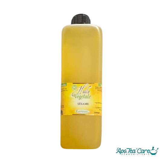 500ml : Huile végétale sésame bio 500ml Phytofrance – riche en oméga 6 et 9 vitamine E naturelle