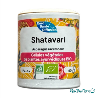 Shatavari bio gélules PhytoFrance – libido ménopause équilibre féminin | L'ApoTea'Care Herboristerie Perpignan