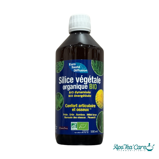 Silice végétale organique bio 500ml – articulations, peau, cheveux & ongles | L'ApoTea'Care Herboristerie Perpignan