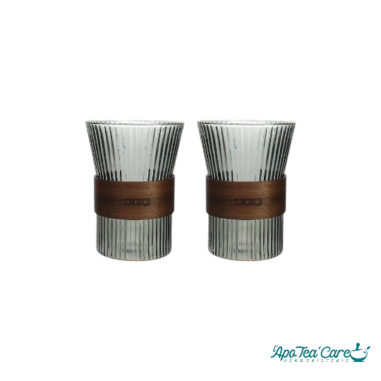 Lot de 2 Tasses Karl 250ml en Verre Borosilicate Graphite