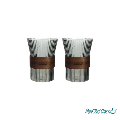 Lot de 2 Tasses Karl 250ml en Verre Borosilicate Graphite