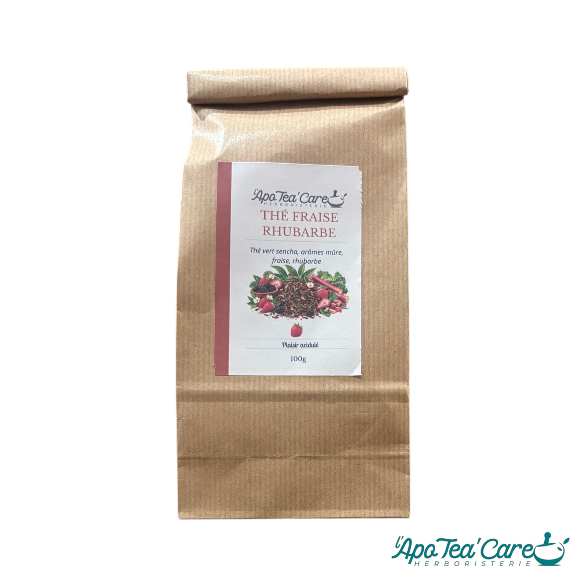 Thé Vert Fraise Rhubarbe – Mûre, Acidulé & Fruité