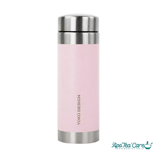 Théière Thermo Isotherme 350ml Yoko Design – Inox, Chaud 5h & Froid 7h | L'ApoTea'Care Herboristerie