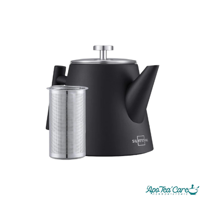 Théière 1L avec Tamis en Acier Inoxydable - Double Paroi
