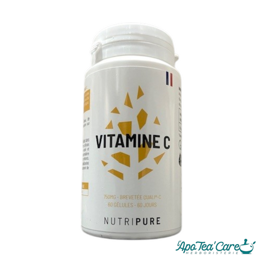 Vitamine C 60 gélules Nutripure – Immunité, fatigue et antioxydant | L'ApoTea'Care