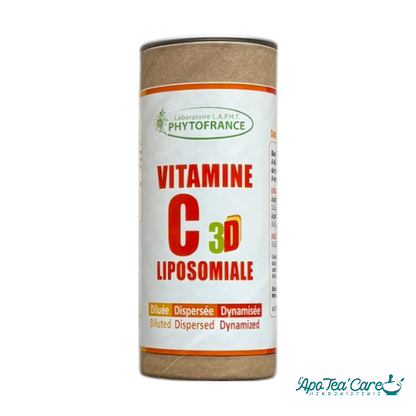 Vitamine C Liposomiale 3D 10ml. Ascorbyl Palmitate liposoluble, haute biodisponibilité. Contribue à réduire la fatigue - L'ApoTea'Care