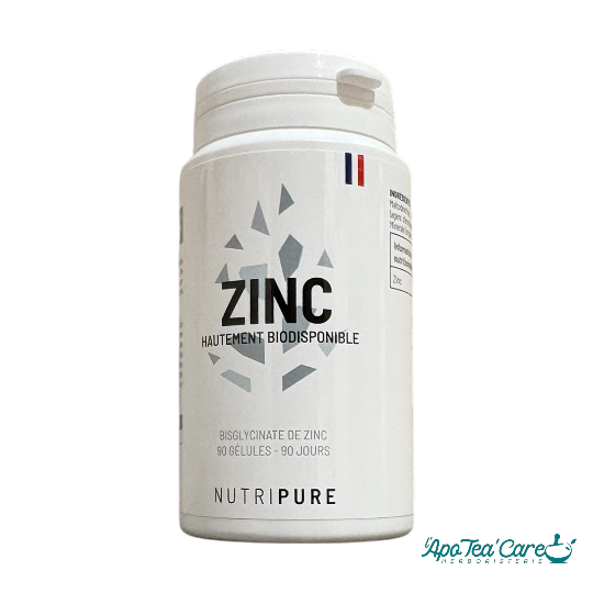 Bisglycinate de Zinc 90 gelules – Absorption optimale & tolérance digestive- L'ApoTea'Care